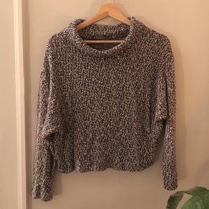 American Apparel cropped mock neck cozy sweater