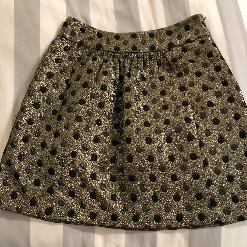 Tibi metallic polka dot mini skirt