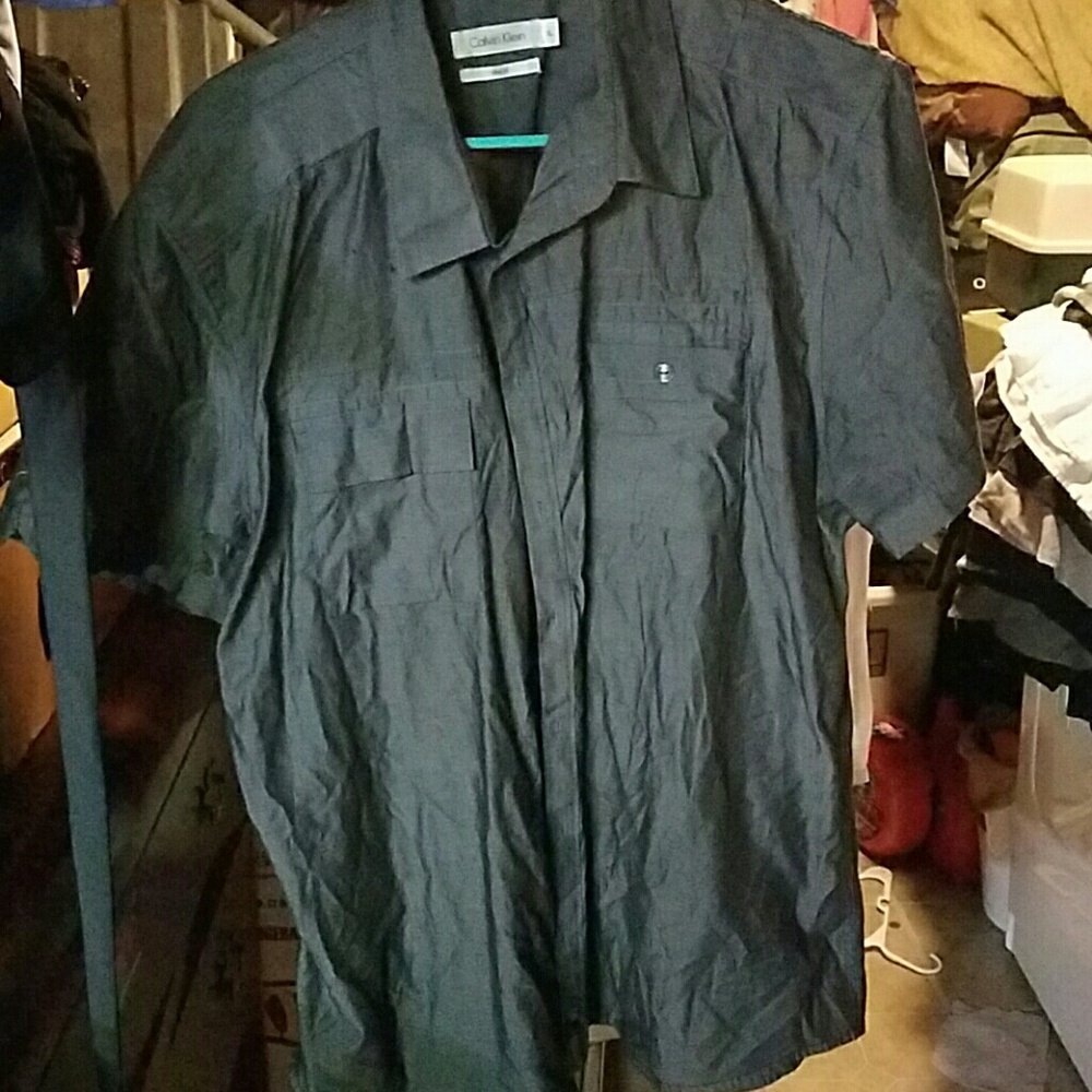 short sleeve button up teen Boy