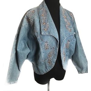 Vintage 80’s Denim Jean jacket coat