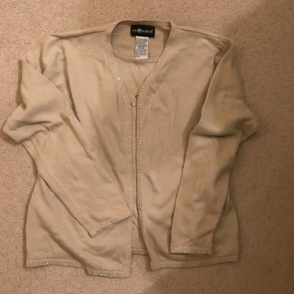 Sag Harbor beaded cardigan