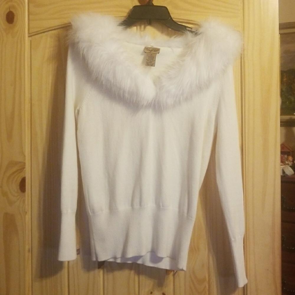 Midnight Velvet White Sweater