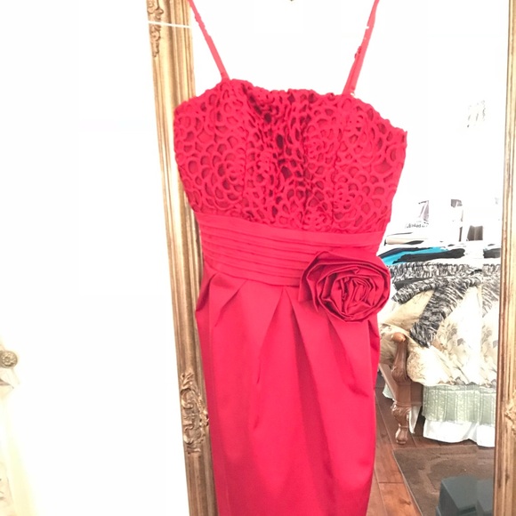 Toi et Moi Beautiful Red Cocktail Dress Size S - Picture 1 of 2