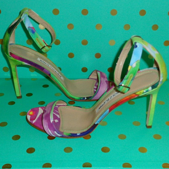 Manolo Blahnik Floral Chaos Stilettos - Picture 8 of 8