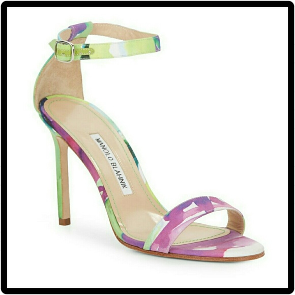 Manolo Blahnik Floral Chaos Stilettos - Picture 2 of 8