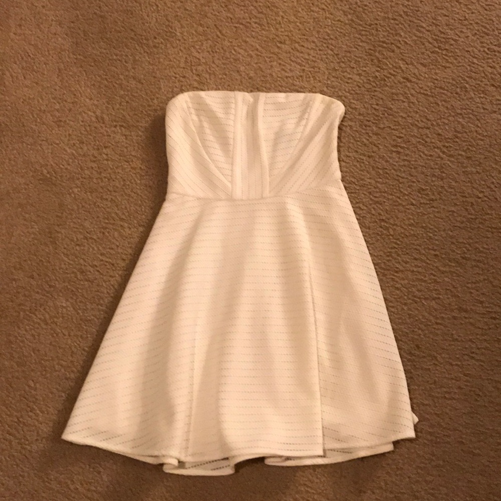 Adorable express white strapless dress