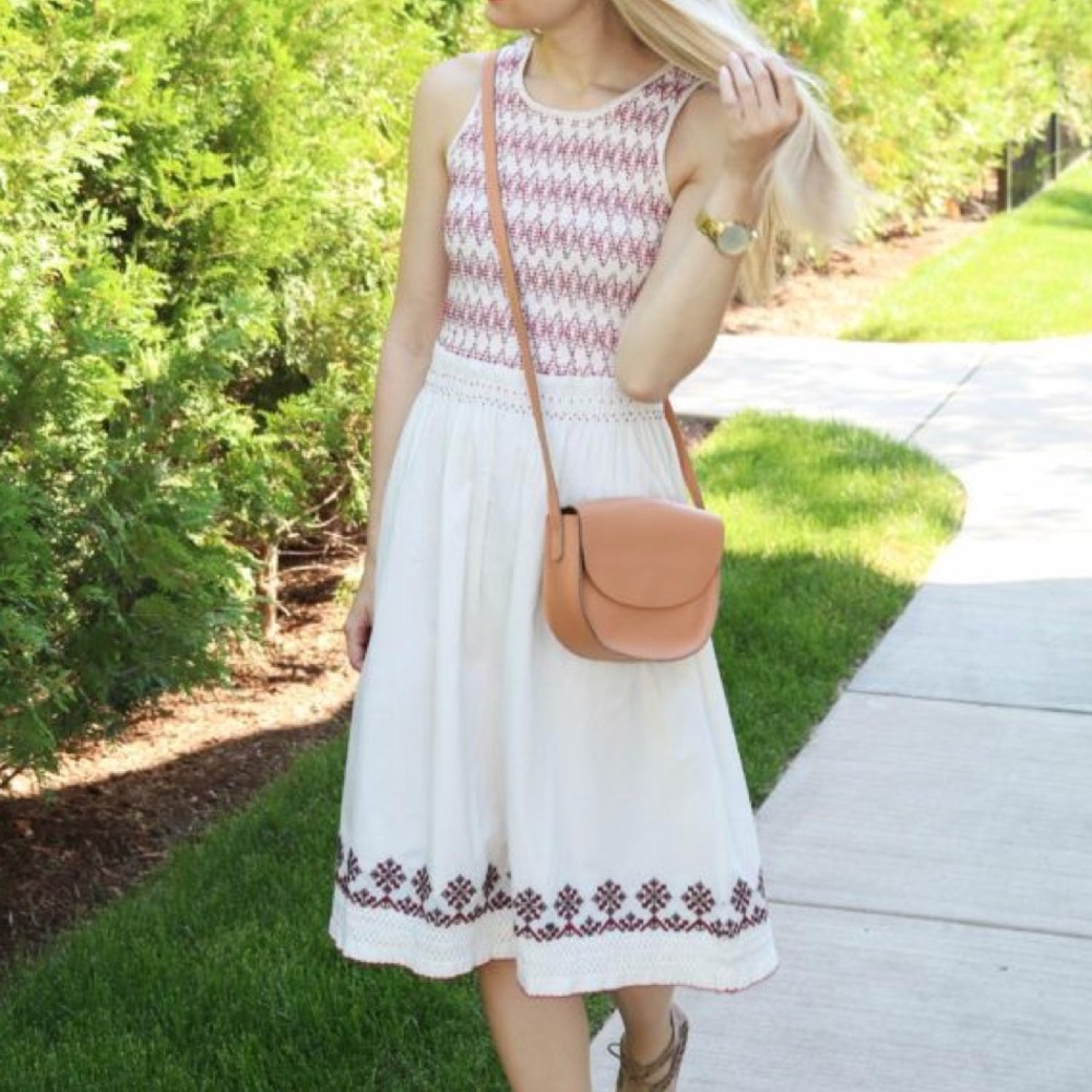 Embroidered midi sundress