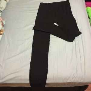 Black fleece lined leggings