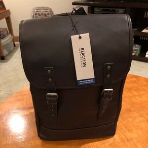 NWT Kenneth Cole Columbian Leather Backpack.