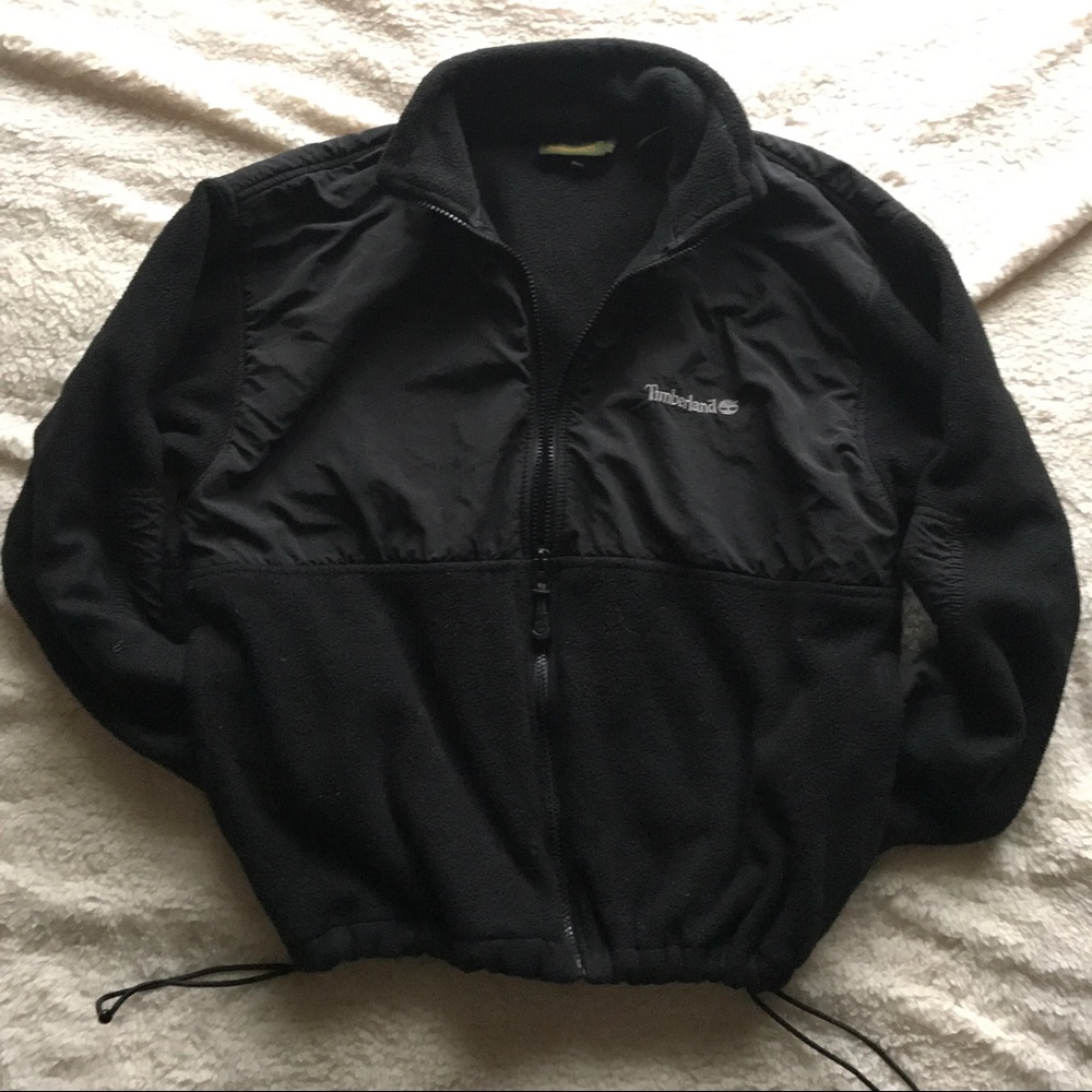 Timberland Men's Black Fleece Zip Up Jacket