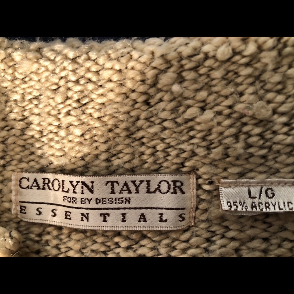 Sz L Tan Carolyn Taylor Sweater - Picture 4 of 6
