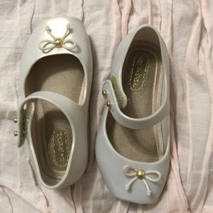 Mini Melissa pearl white toddler shoes