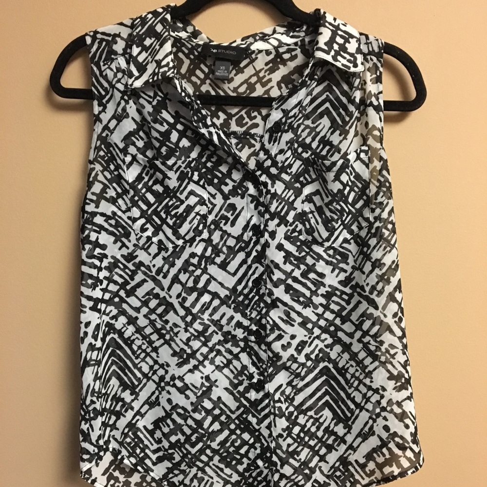 Translucent Graphic Button-Up - Picture 1 of 3