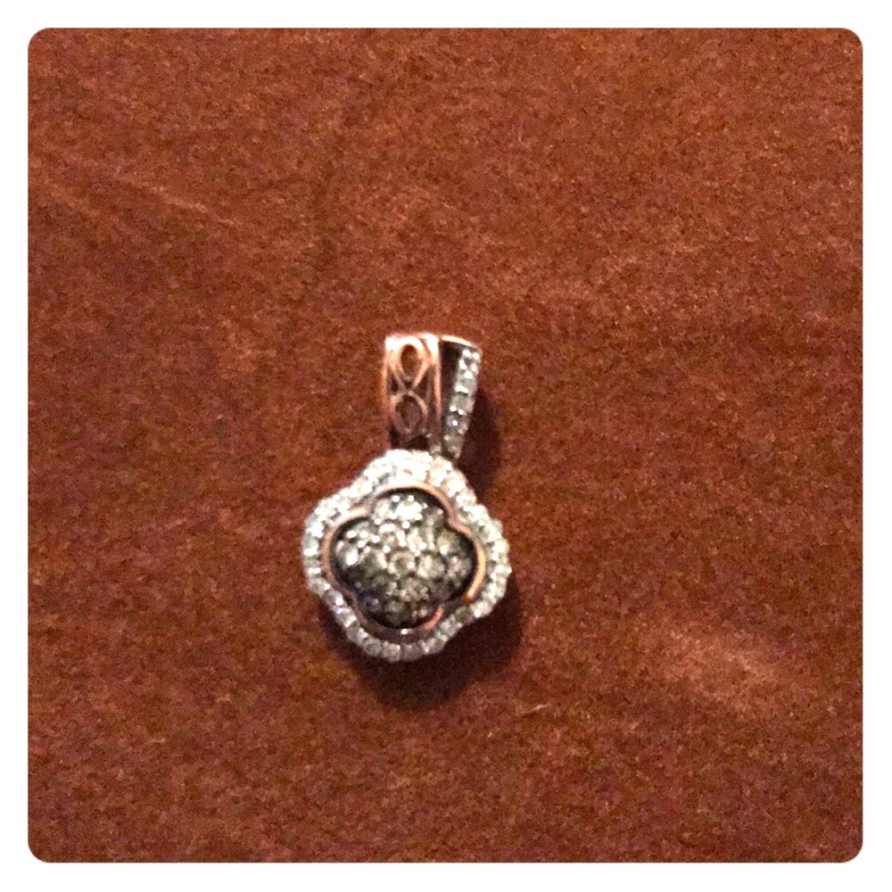 10k chocolate diamond necklace pendant