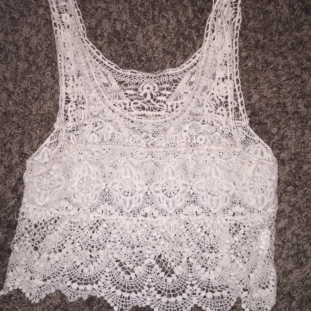 ROCY Crochet crop tank
