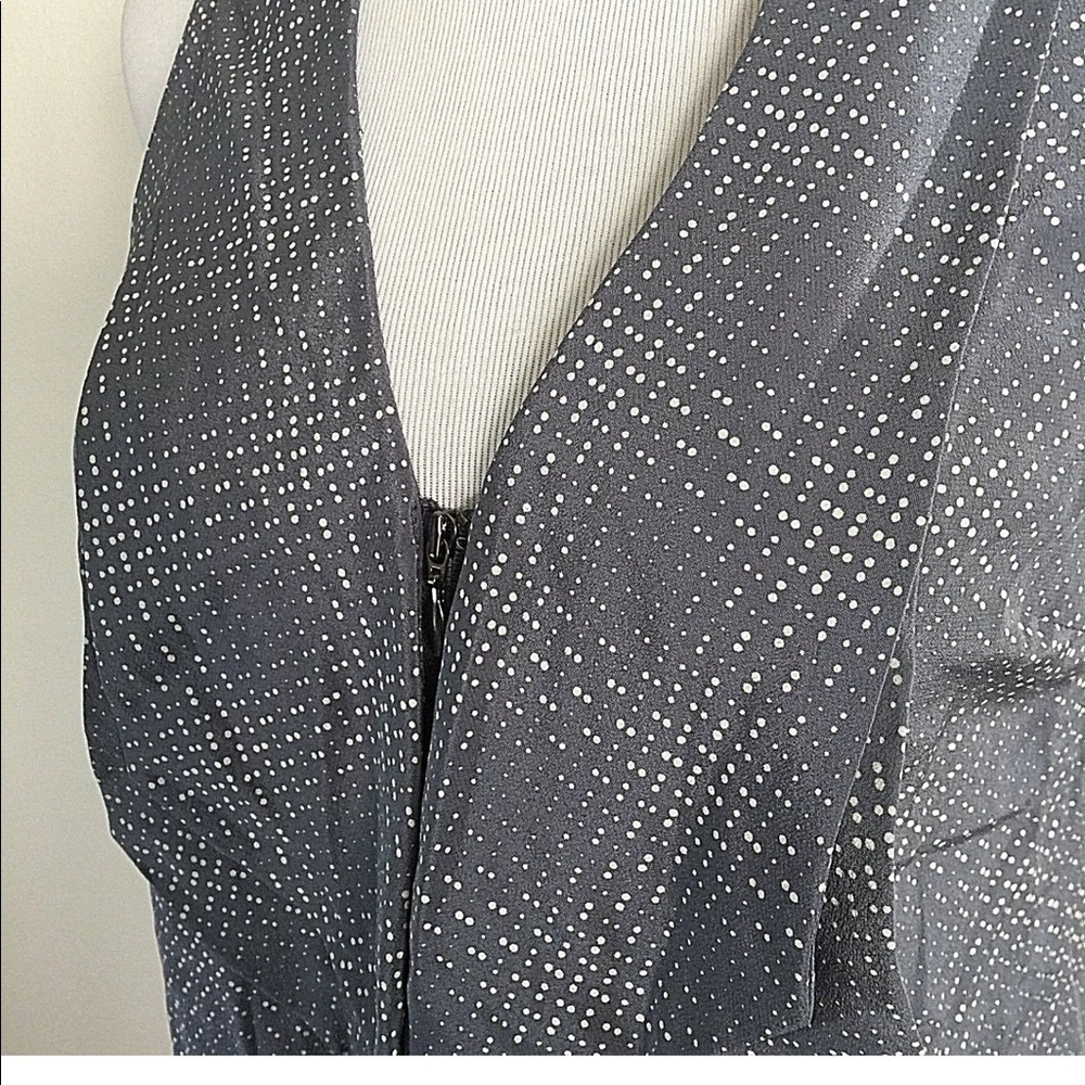 Halogen Silk Polka Dot Ruffle Career Top Sz Small - Picture 3 of 7