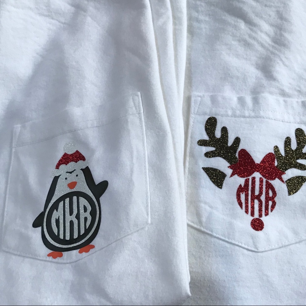 🎄Last Day!!🎄Monogrammed Holiday Long Sleeve Tee