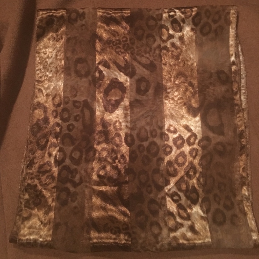 Leopard Print Silk Scarf