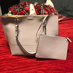 Purple Calvin Klein Tote Shoulder Bag