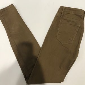 Coated, tan skinnies