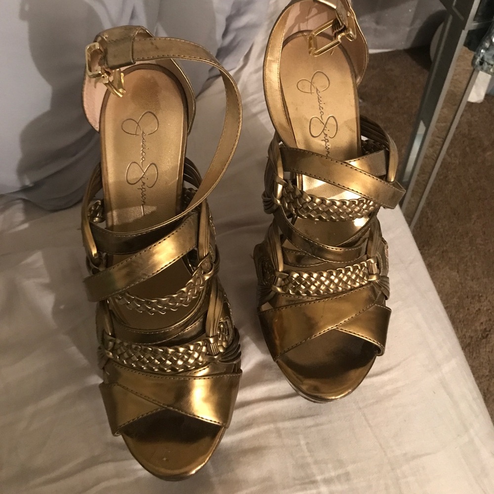 Bronze colored Jessica Simpson Heels
