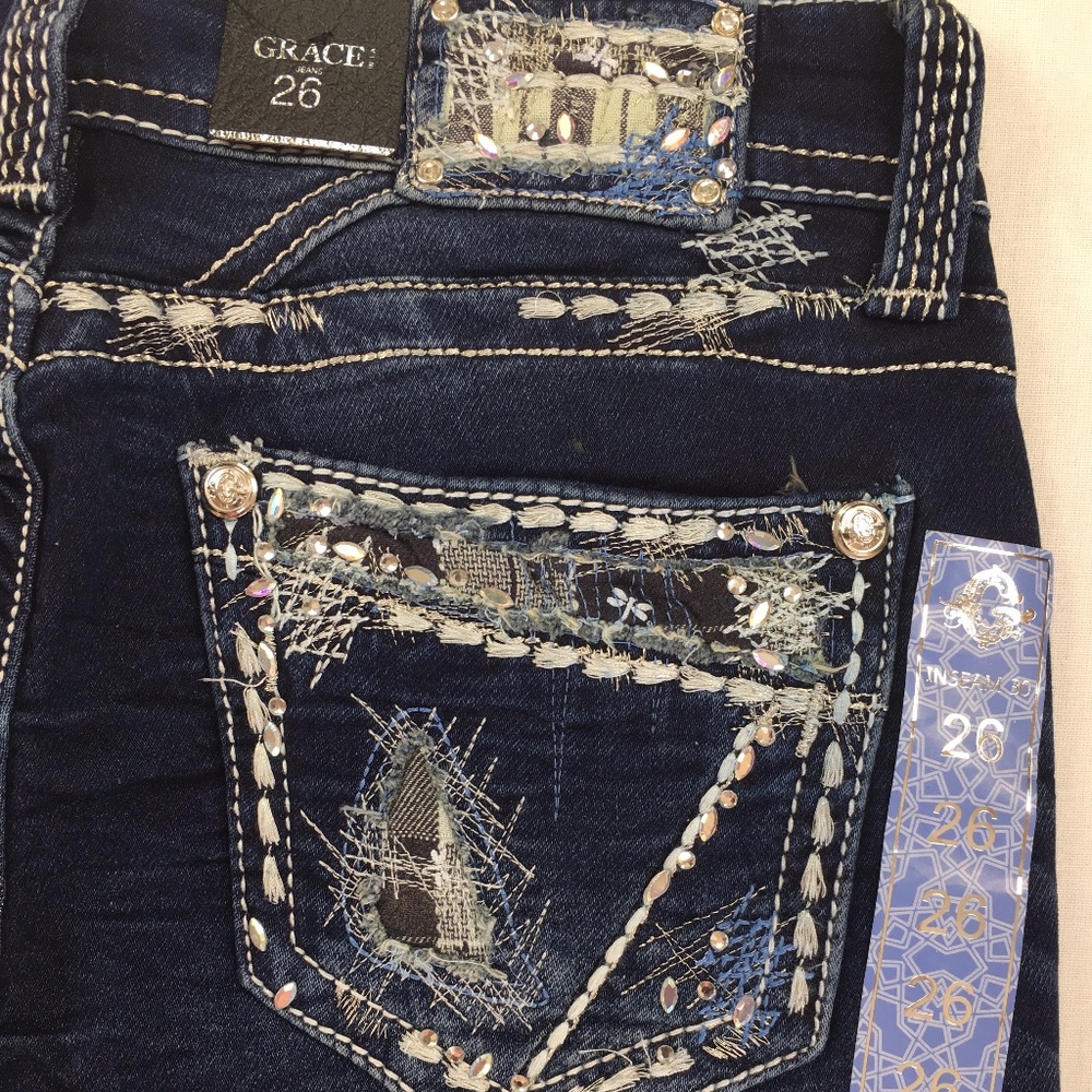 GRACE IN LA Mid Rise Easy Skinny Jeans FINAL PRICE - Picture 4 of 7