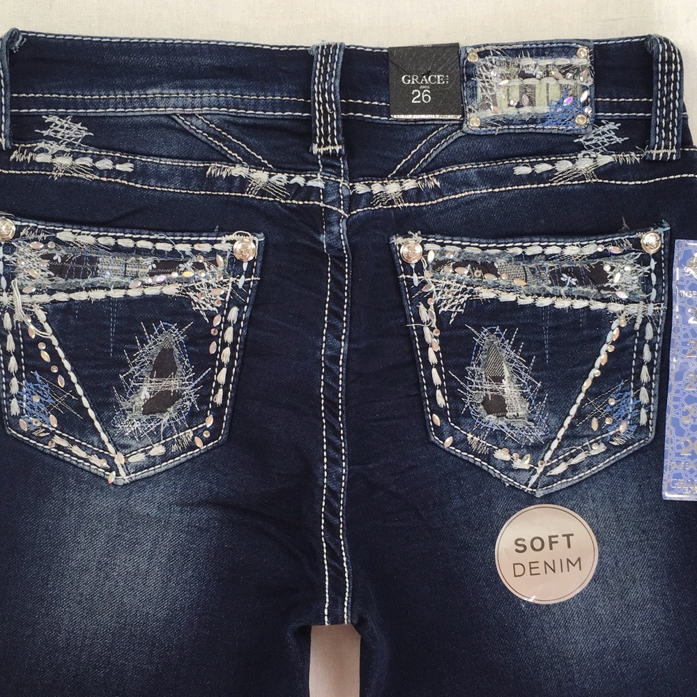 GRACE IN LA Mid Rise Easy Skinny Jeans FINAL PRICE - Picture 3 of 7