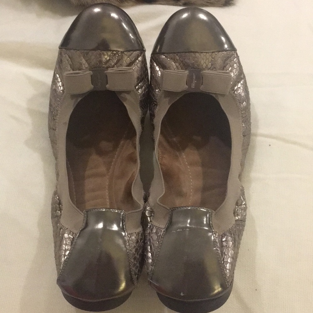 Salvatore Ferragamo Python Travel Flats SIZE 40