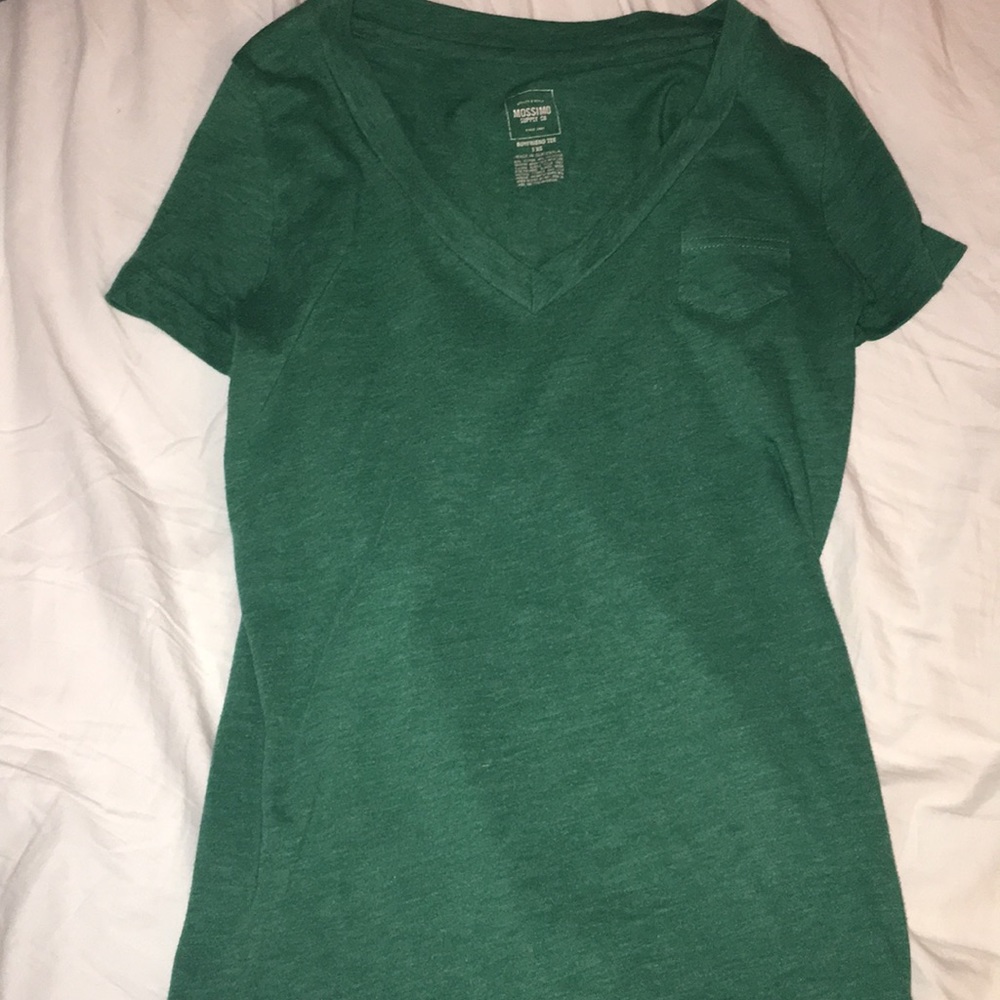 Green V-neck