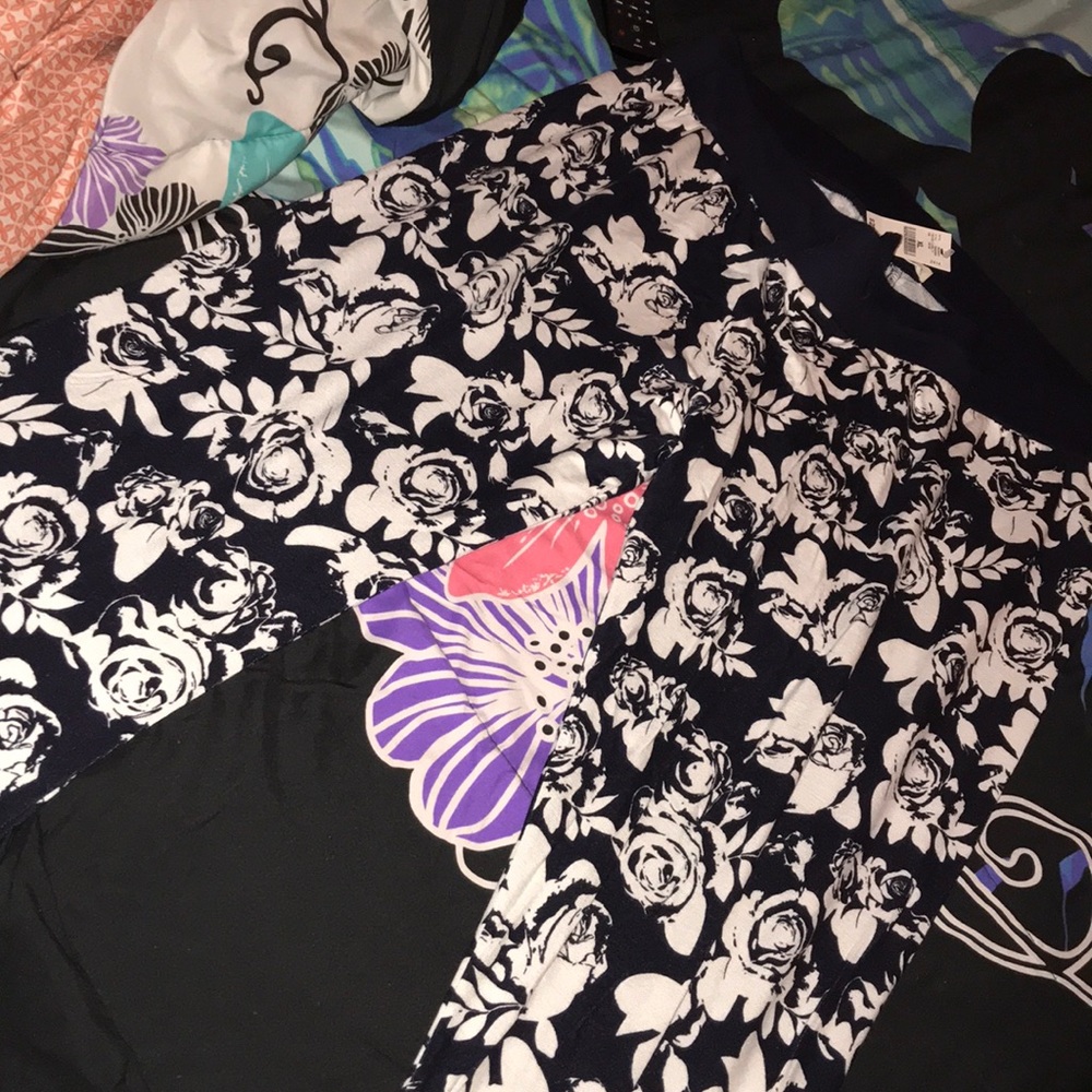 Navy blue and white sweat pants/joggers