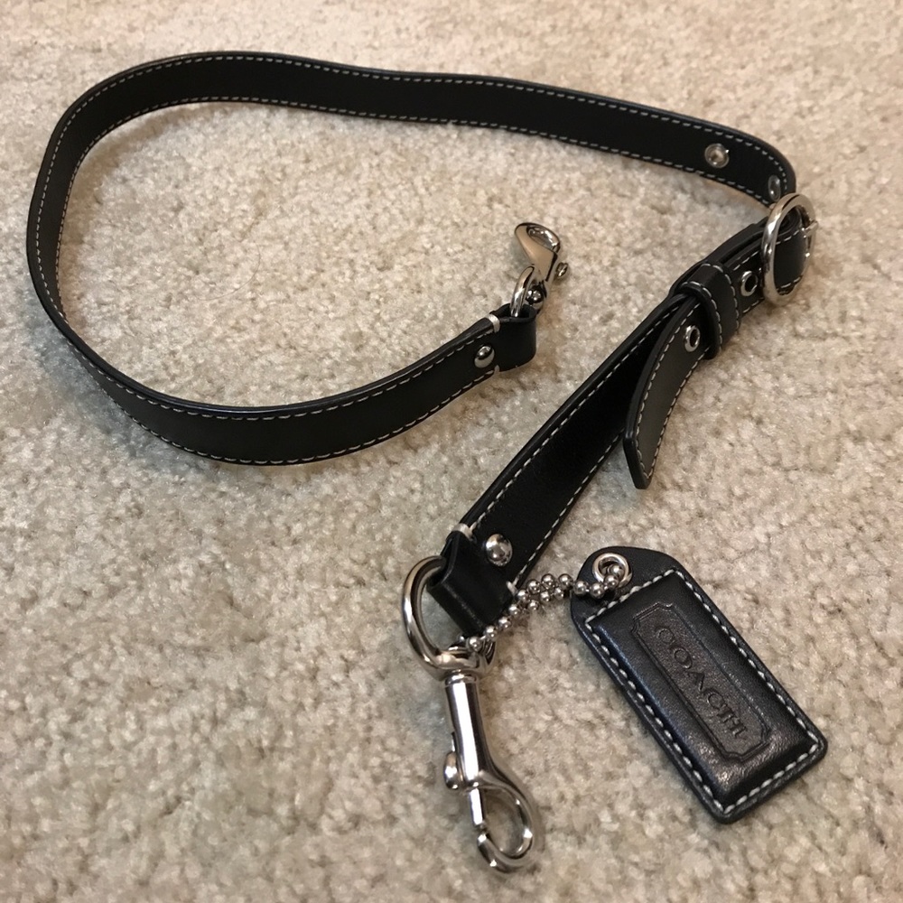 COACH brand new black leather purse strap