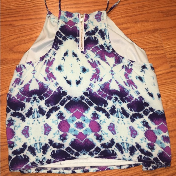 Blue & Purple Tie Dye Tank Top - Picture 4 of 4