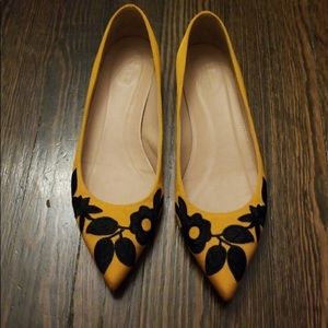 Jcrew grosgrain flats with embroidery
