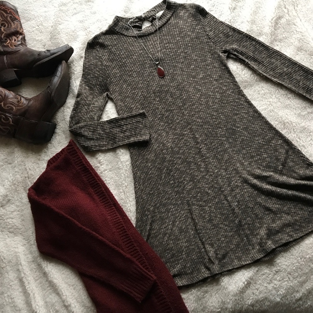 Turtleneck Long Sleeve Dress