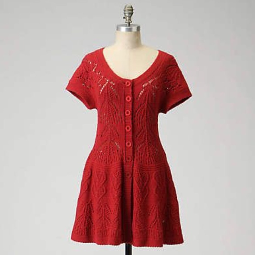 Anthropologie Sparrow “Flowing Pointelle Cardigan”
