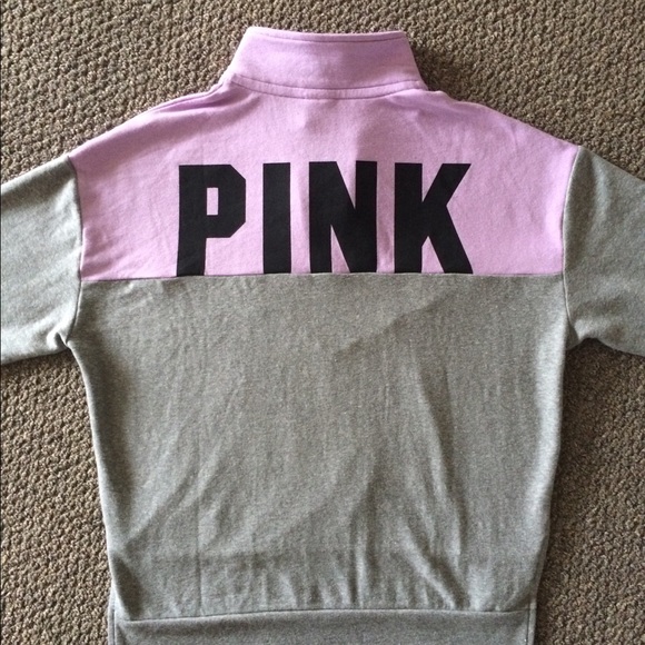 Victoria's Secret PINK Half-zip Sweatshirt! - Picture 2 of 2