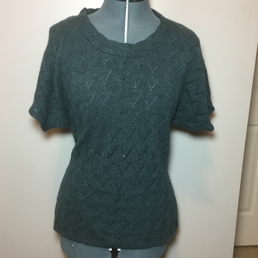 Coldwater Creek pointelle dolman sleeve sweater