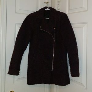 Divided Burgandy Peacoat