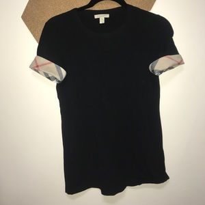 Burberry Check Cuff T-Shirt