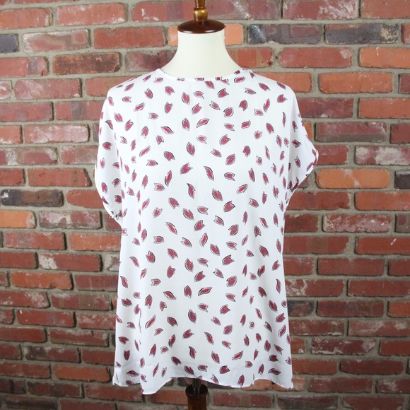 LOFT Tops - Loft | Paisley Tie Back Mixed Media Top