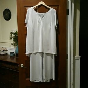 SOLD.   LANE BRYANT GREY TWO PIECE PANTS SET