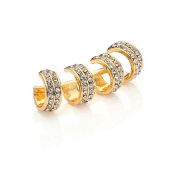 Jewelry - SALE! Crystal Ear Cuff, Four-Row Earring Cuff.