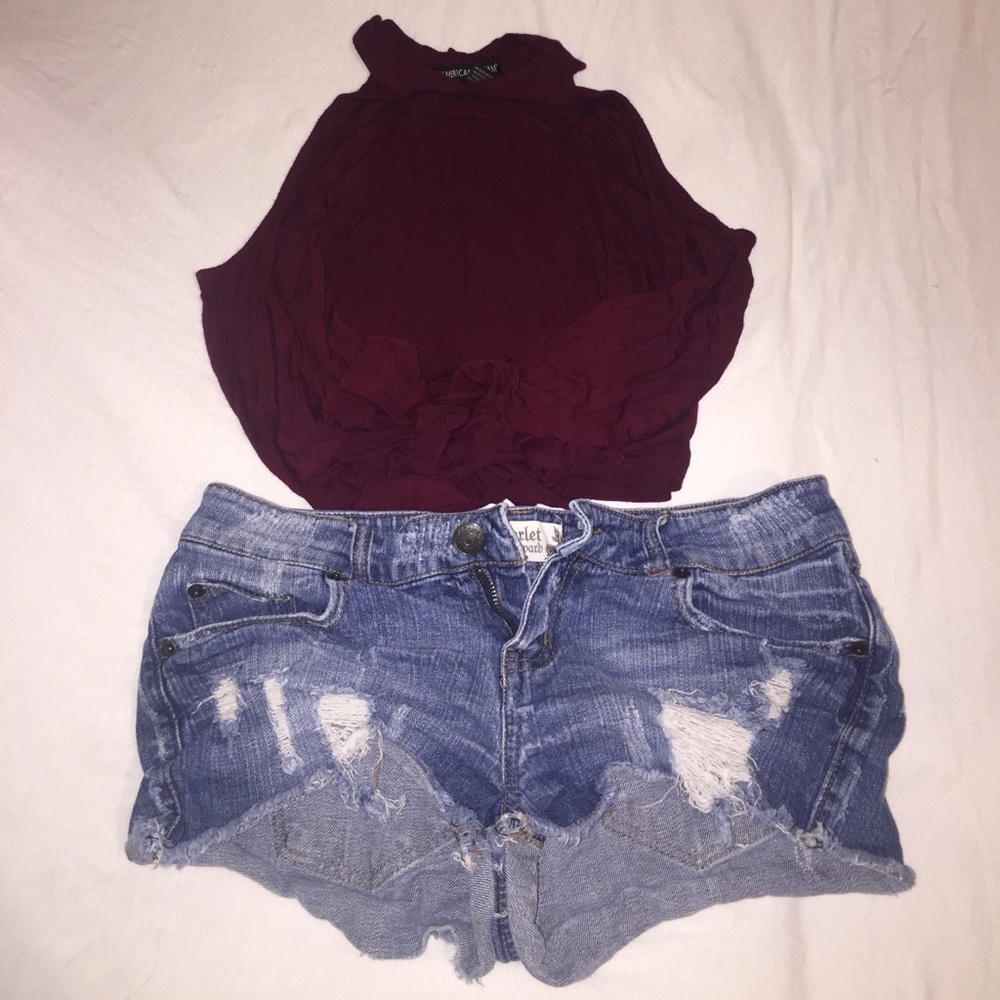 Denim short shorts💋