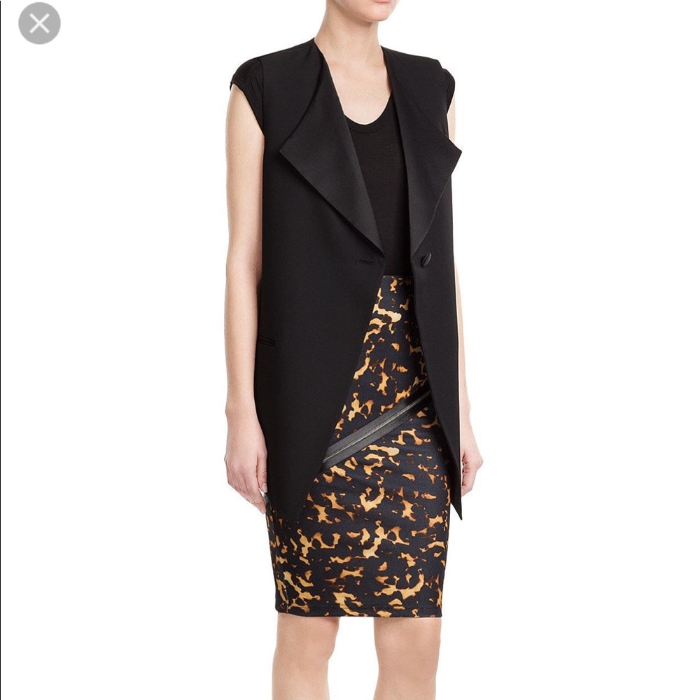 Alexander McQueen McQ Tortoise Zip Contour Skirt