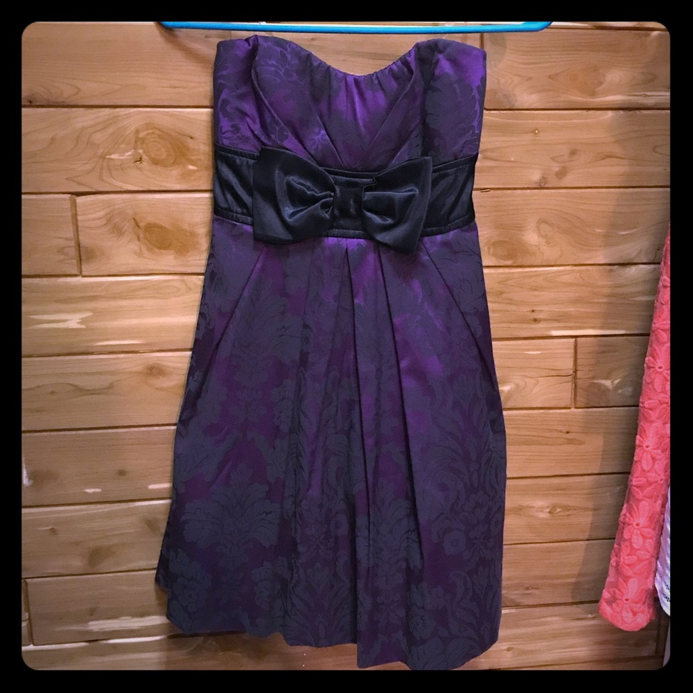 EUC Purple And Black Homecoming Dress Size 3