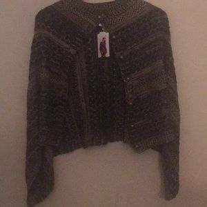 Simply Noelle sweater poncho cardigan