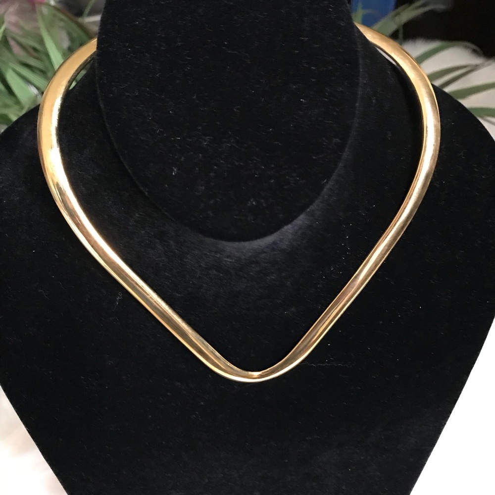 V Shaped Gold Necklace