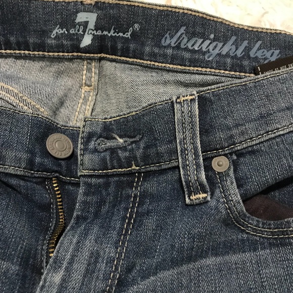 7 For All Mankind Straight Leg Jeans - Picture 4 of 5