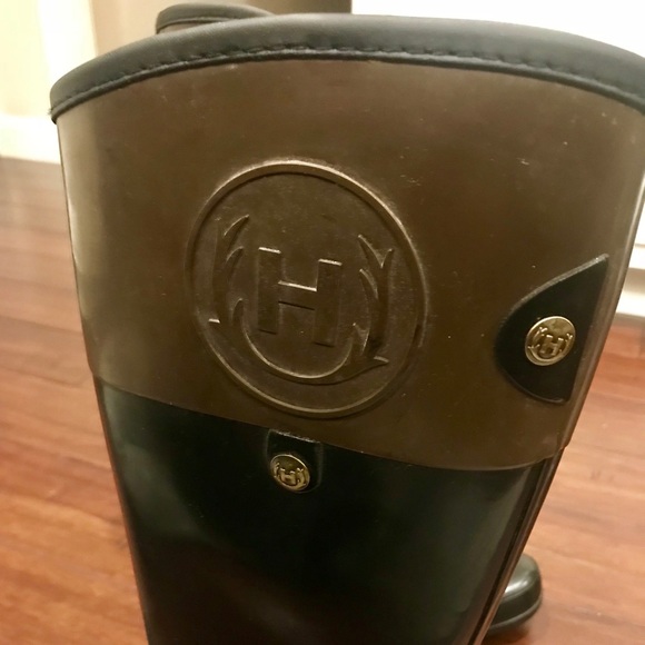 Hunter boots, light brown and black, size 8w - Picture 2 of 4