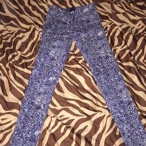 Print Royal Blue Jeggings